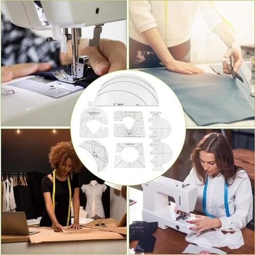 Special-shaped Sewing Patchwork Ruler Acrylic Ruler DIY Quilting Sewing Ruler Template Professional Sewing Accessories