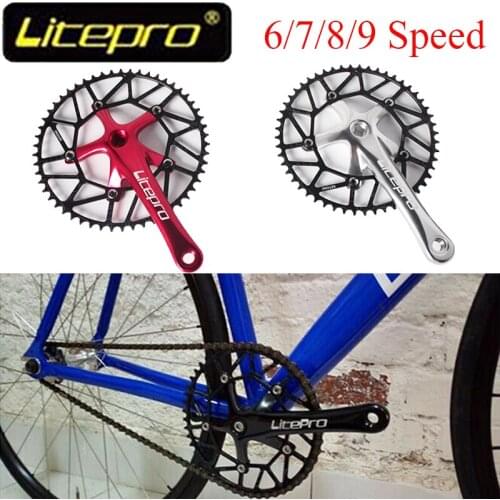 Litepro MTB Crankset 130BCD Alumium 7075 Crank Narrow Wide Chainring 50T 52T 54T 56T 58T Chain wheel Cycling Parts