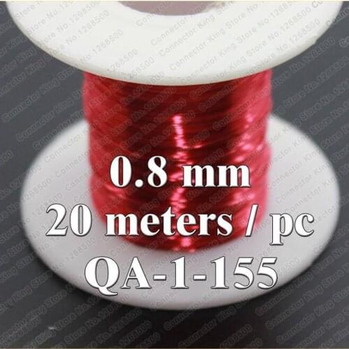 20m Red Magnet Wire 0.8 mm Enameled Copper wire Magnetic Coil Winding