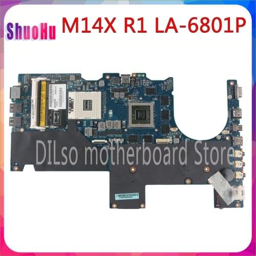 KEFU LA-6801P Motherboard For DELL Alienware M14X R1 PC Laptop Mainboard CN-0KNF1T 0KNF1T KNF1T DDR3 Original Tested HM76 Intel