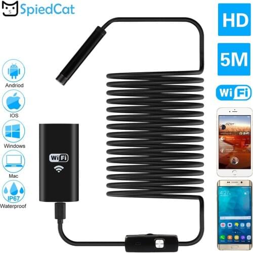 8mm Mini Lens 1/2/3.5/5/10M WIFI Endoscope Cam Waterproof Cable Inspection Camera USB Endoscope Borescope For Iphone/IOS/android