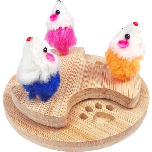 Simulation Mouse Scratching Plate Pet Cat Turntable Toy Scratcher Plate