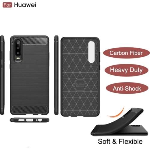Soft Shockproof Carbon Fiber Texture Anti-Shock Back Cover For Huawei magic 6S Nova PIUS 6 For Huawei Honor 8 lite Case Phone