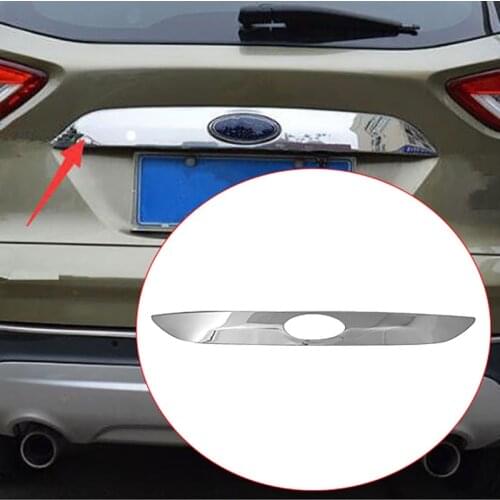 For Ford Escape Kuga 2013-2016 Chrome Rear Trunk Lid Tailgate Door Cover Trim Hatch Back Molding Garnish