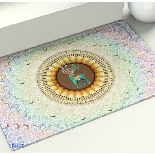 Mandala Animals Floor Mat Elephants Horses Area Rugs Large Home Living Room Bedroom Carpet Decoration