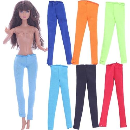 Doll Clothes Solid Color Casual Pants Fit 1/6(11.8inch) bar bie BJD Toy For Our Generation Girl`s Gift