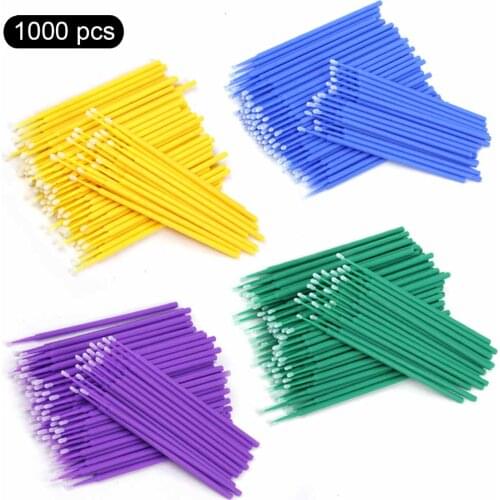 500/1000pcs/Lot Disposable Micro Brushes Lash Cotton Swab Makeup Eyelashes Extension Individual Lashes Applicators Mascara Brush