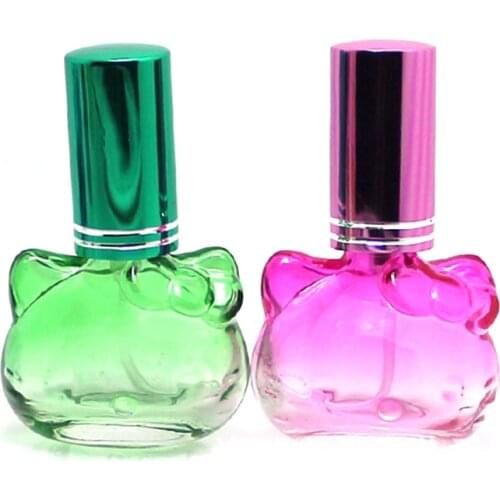 Portable 10ml Rainbow Perfume Kitty Cute Cat Bottles Spray Perfume Bottles