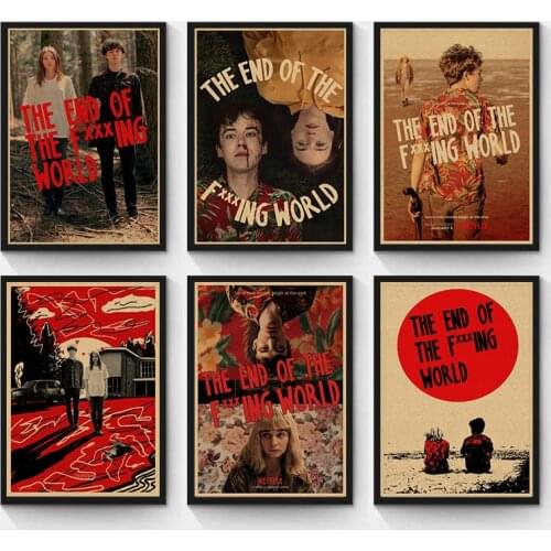 The End of the F***ing World Retro poster, kraft paper poster, home decor painting, vintage decorative wall sticker