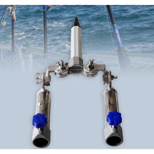 Fishing box double turret bracket four adjustable rings double base solid stainless steel seat fishing chair fishing platform