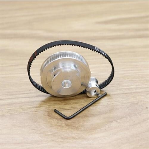 2 Set Timing Belt Pulley, GT2 60 Teeth 15 Teeth, Reduction 4:1/1:4 Belt Width 6mm Bore 8 5mm CNC