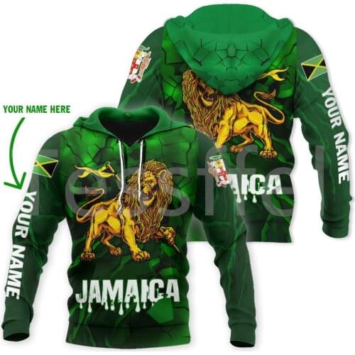 Tessffel County Flag Africa Jamaica King Emblem Lion NewFashion Tracksuit 3DPrint Men/Women Streetwear Pullover Funny Hoodies A6
