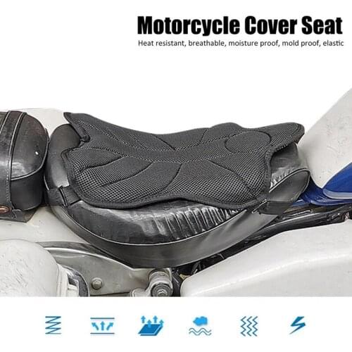 Motorcycle Universal 3D Mesh Pad Antiskid Breathable Seat Cover Cushion Motorbike Scooter Shock Absorption Seat Cushion