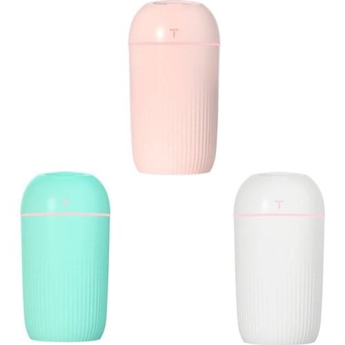 420ML USB Silent Air Humidifier Gentle Night Light Aroma Diffuser Continuous/Intermittent Spray Can Work For 8-12 Hours