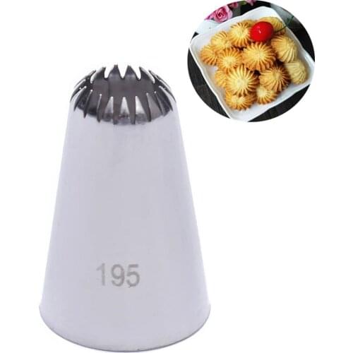 High Quality #195 Writing Cupcake Tube Pastry Nozzles 304 Stainless steel Cake Decorating Tips Nozzles Bakeware Tools