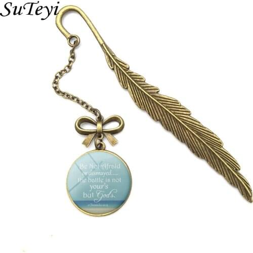 Suteyi Top Quality Jewelry Christian Inspiration Jesus Pendant Bookmark Faith Bible Pendant Drop Shipping