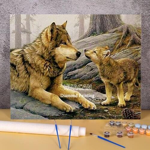Animal Wolf Paint By Numbers Complete Kit Oil Paints 40*50 Painting On Canvas Decorative Paintings For Adults For Drawing Art
