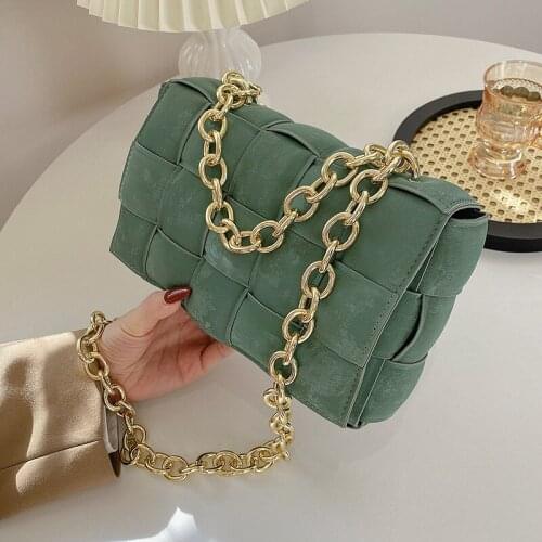 2021 Fashion New Single Shoulder Matte Woven Bread Block Small Square Bag Purses and Handbags Wave Tote Bags for Women