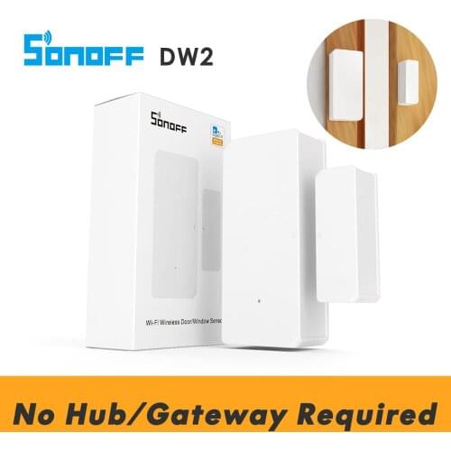 SONOFF Wifi Door Sensor DW2, Smart Wireless Door Window Sensor, No Hub Gateway Required, eWeLink App Alarm Smart Home Security