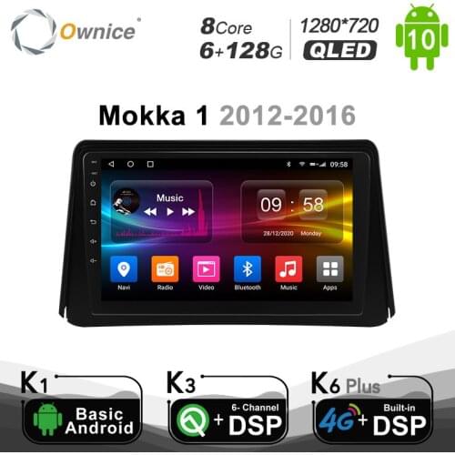 Carplay PX6 2 din Android 10 Car Multimedia Player For Opel Mokka 2012 - 2016 4G+ Wifi Radio Head Unit 1280*720 IPS Screen DSP