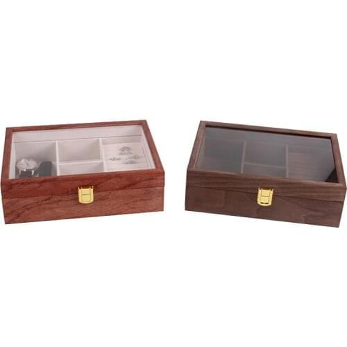 New Upgrade 3+1 Grids Wooden Watch Boxes Display Case Holder Wood Jewelry Box Necklace Ring Storage Watches Organizer Casket