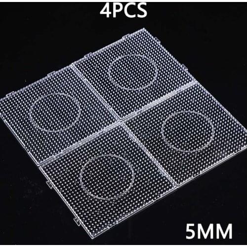 2.6mm5mmHama Beads Square Pegboards 4PCS Big Biameter 14.5cm Size Beads Template Material for Making Cartoons Iron Beads Boards