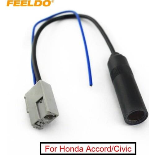 FEELDO 1Pc Auto Car CD Radio Antenna Wire Harness Connector Stereo Radio Antenna Adapter for Honnda City #AM4166