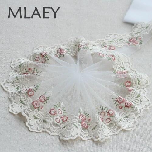 2y/lot Rose Exquisite Embroidered Lace Trim, Lace Fabric ,Quality Lace Ribbon ,DIY Craft&Sewing Dress Clothing Accessor