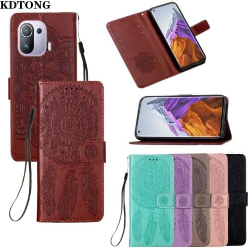 Flip Leather Phone Case for Xiaomi 11 Pro 10S 10 Lite 5G Poco X3 NFC F3 M3 Redmi Note 9 9S Funda Embossed Wallet Protect Cover