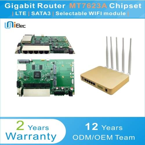 MTK MT7623 Enterprise Router LTE 4G WIFI OpenWrt Wireless MT7612 MT7615 MT7623A Chipset Gigabit PCBA ODM OEM Sim Card Board