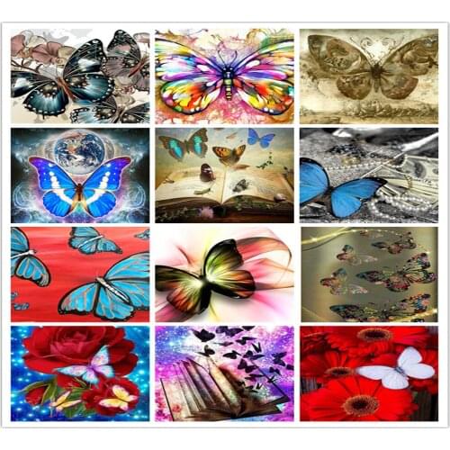 Multi-style butterfly 5d diy diamond painting "Butterfly" full square drill 3D diamond mosaic decorative painting crafts