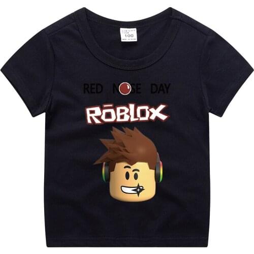 Roblox New Children Clothing Summer Short-sleeved T-shirt Girl Boy Cotton Bottoming Shirt Baby Half-sleeved T-shirt Clothes Tops