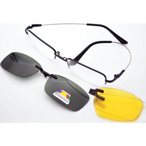 Memory Glasses Frame Fold Magnet Clip Myopia Silver Clip on Sunglasses magnetic Men Mirror Gold Night Vision Goggles Soft Temple