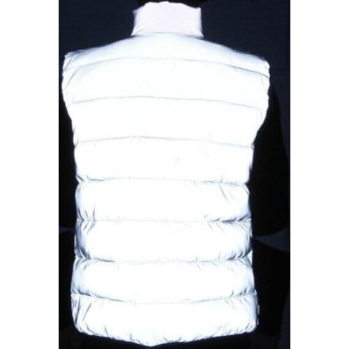 Autumn Winter Reflective Bodywarmer Waistcoat Men Sleeveless Jacket Man Night Reflect Light Cotton Padded Vest