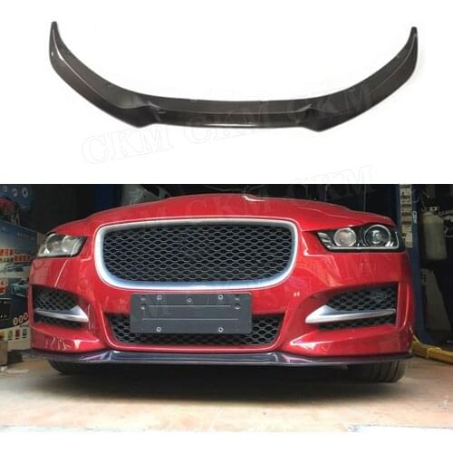 For XE Carbon Fiber Front Lip Chin Spoiler For Jaguar XE Sedan 4 Door 2015 -2018 A Style Head Bumper Lip Cover Trim Guard