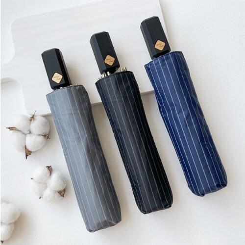 Retro Black Big Women Umbrella Parasol Automatic Business Garden Golf Umbrella Windproof Outdoor Sonnenschirm Rain Gear BY50BU