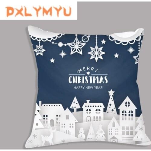 Christmas Cushion Decorative Soft Pillow Sofa Seat Car Home Decor Throw Pillowcase Christmas Decoration For Home