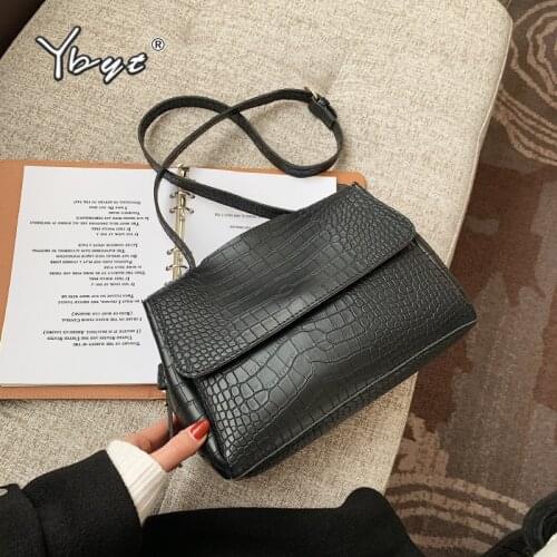 Alligator PU Leather Shoulder Flap Bags For Women Vintage Messenger Bag Luxury Handbags Women Bags Designer Large Capacity Totes