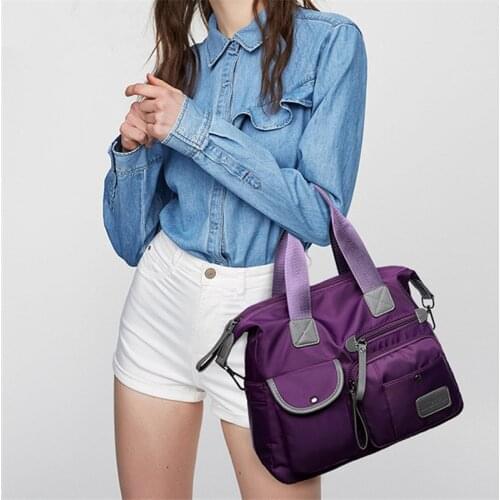 Anti thief Casual Nylon Shoulder Bag 2020 New Ladies Fashion Waterproof Oxford Tote Bag Mummy Bag Large Capacity Canvas Travel