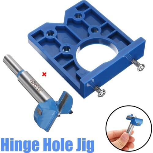 35mm Hinge Hole Drilling Saw Guide Locator Drilling Jig Concealed Guide Woodworking Hole Opener for Door Cabinet Accessories
