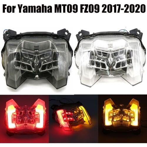 For Yamaha MT-09 MT09 MT 09 FZ09 FZ-09 2017-2020 Motorcycle LED Integrated Blinker Rear Tail Light Brake Turn Signal Stop Light