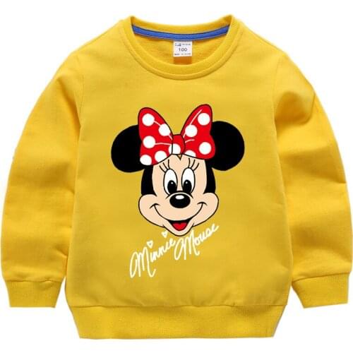 Spring and Autumn New Boys and Girls Sweater Baby Western Style Hooded Cartoon Shirt Bottoming Childrens Clothing 2-8years