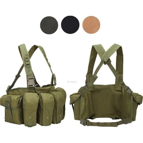 Military Tactical Vest Airsoft Paintball Wargame Molle Vest Armor for AK 47 Magazine Pouch Hunting CS Equipment