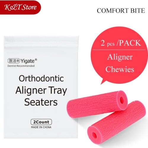 Aligner chewies 2pcs/pack Dental Aligner Seater With Comfort Bite Orthodontic Chew for Invisalign Aligners Clear or Metal Braces