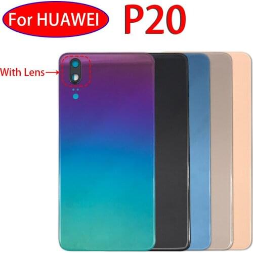 Back Battery Door Rear Housing Cover Case With Camera Glass For Huawei P20