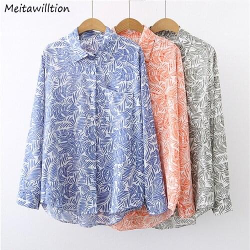 Vintage Korean Floral Print Blouse Shirt Women Autumn Long Sleeve Casual Tops 2021 Elegant Loose Office Blouses