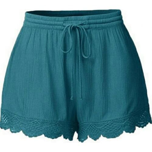 Women Black Short Lace Rope Tie Shorts Sport High Waist Ladys Loose And Comfortable Hot Breeches Girls' Casual Garments #T1P