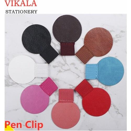 1Pcs 6Style Self-Adhesive Leather Pen Clip Pencil Elastic Loop For Notebooks Journals Clipboards Pen Holder Elastic Loop