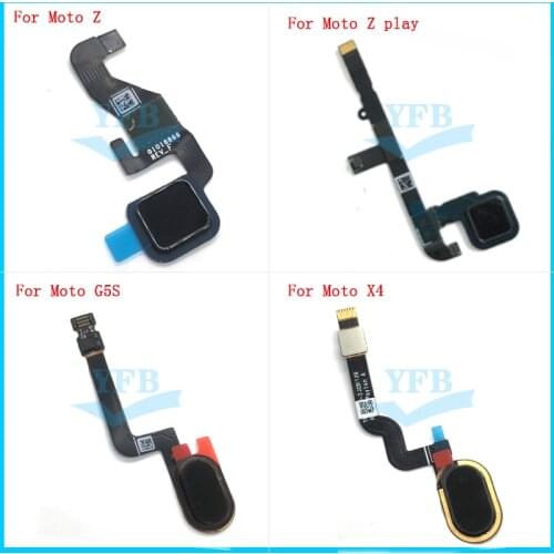 10pcs Home Button Key Finger Print Touch ID Sensor Flex Cable Ribbon For Motorola Moto Z Play XT1650 XT1635 G5S X4 Spare Parts
