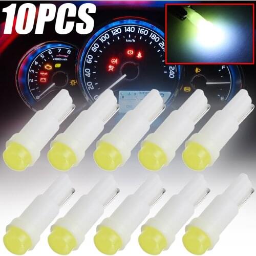 10pcs Car Interior Light T5 led 1 SMD led Dashboard Gauge Light T5 Instrument Wedge Light Car Light T5 Bulb